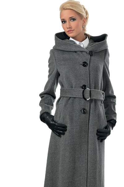 Драповое женское пальто