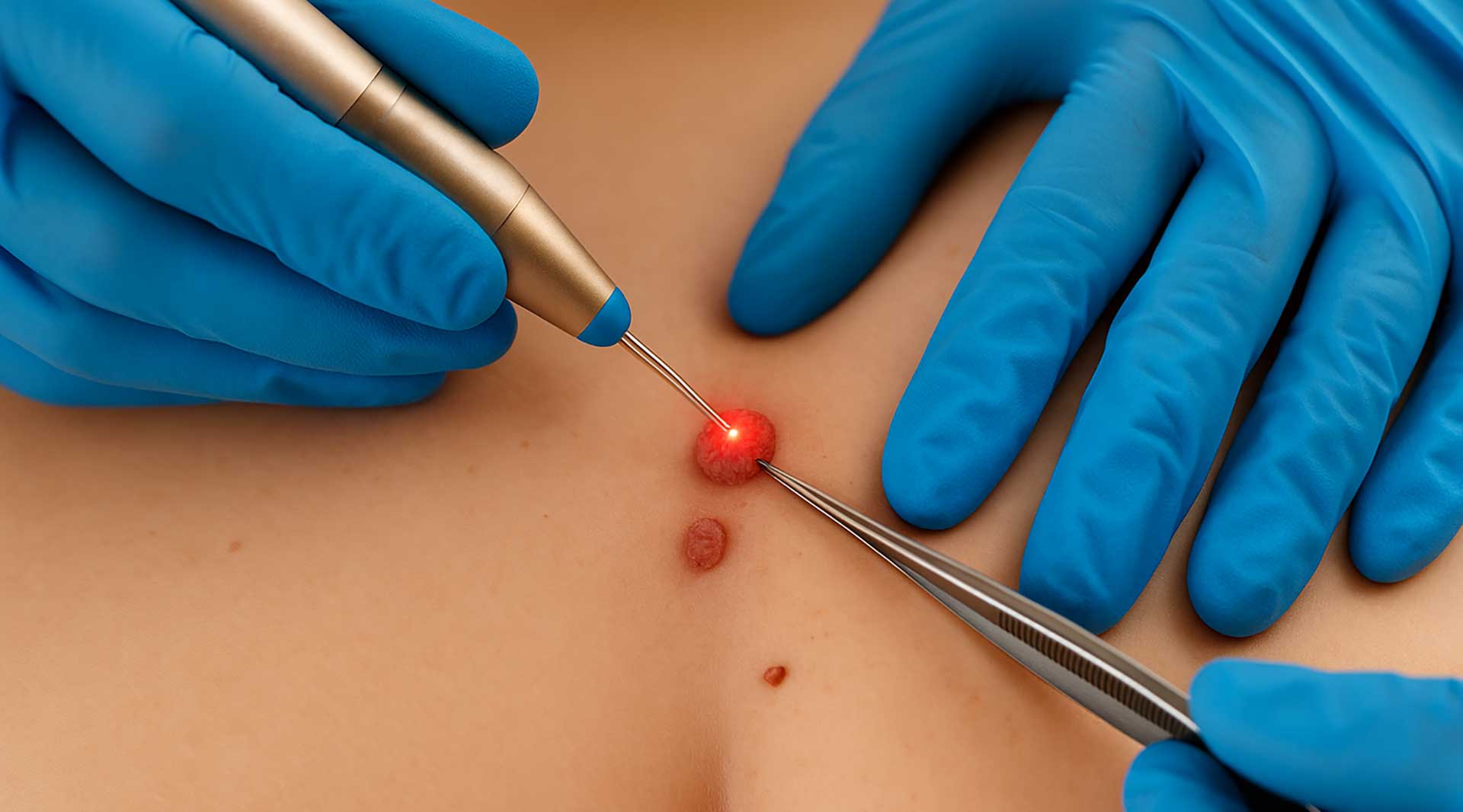 Удаление перианальных кондилом лазером